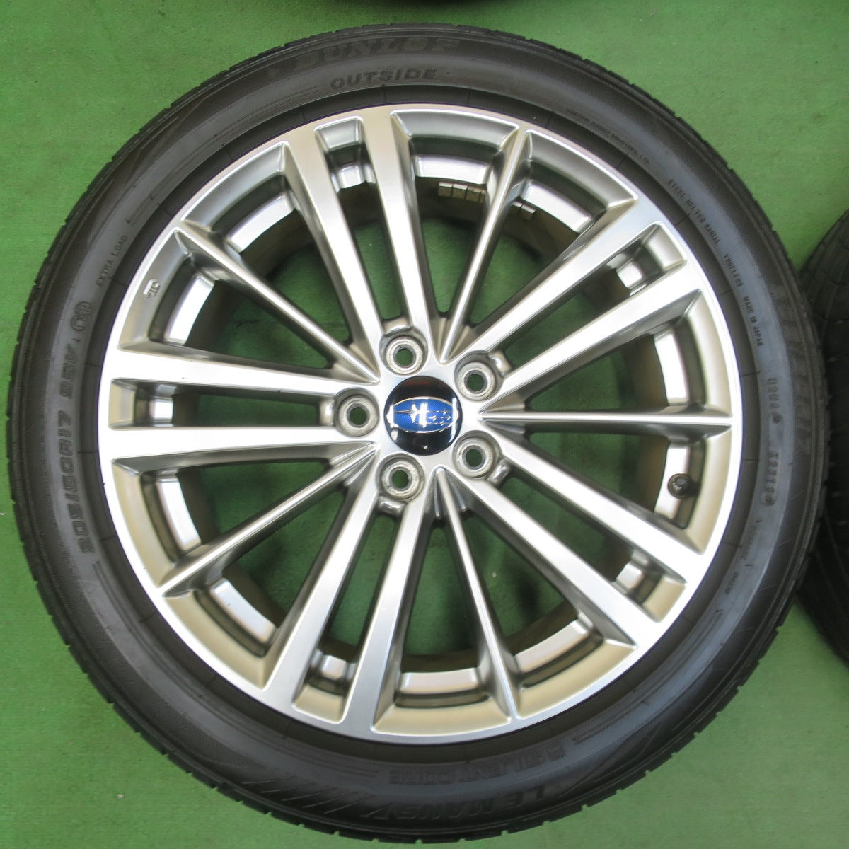 [送料無料] バリ溝！9分★スバル インプレッサ スポーツ 純正 205/50R17 ダンロップ ルマン5 LE MANS V 17インチ PCD100/5H★5022116イノ
