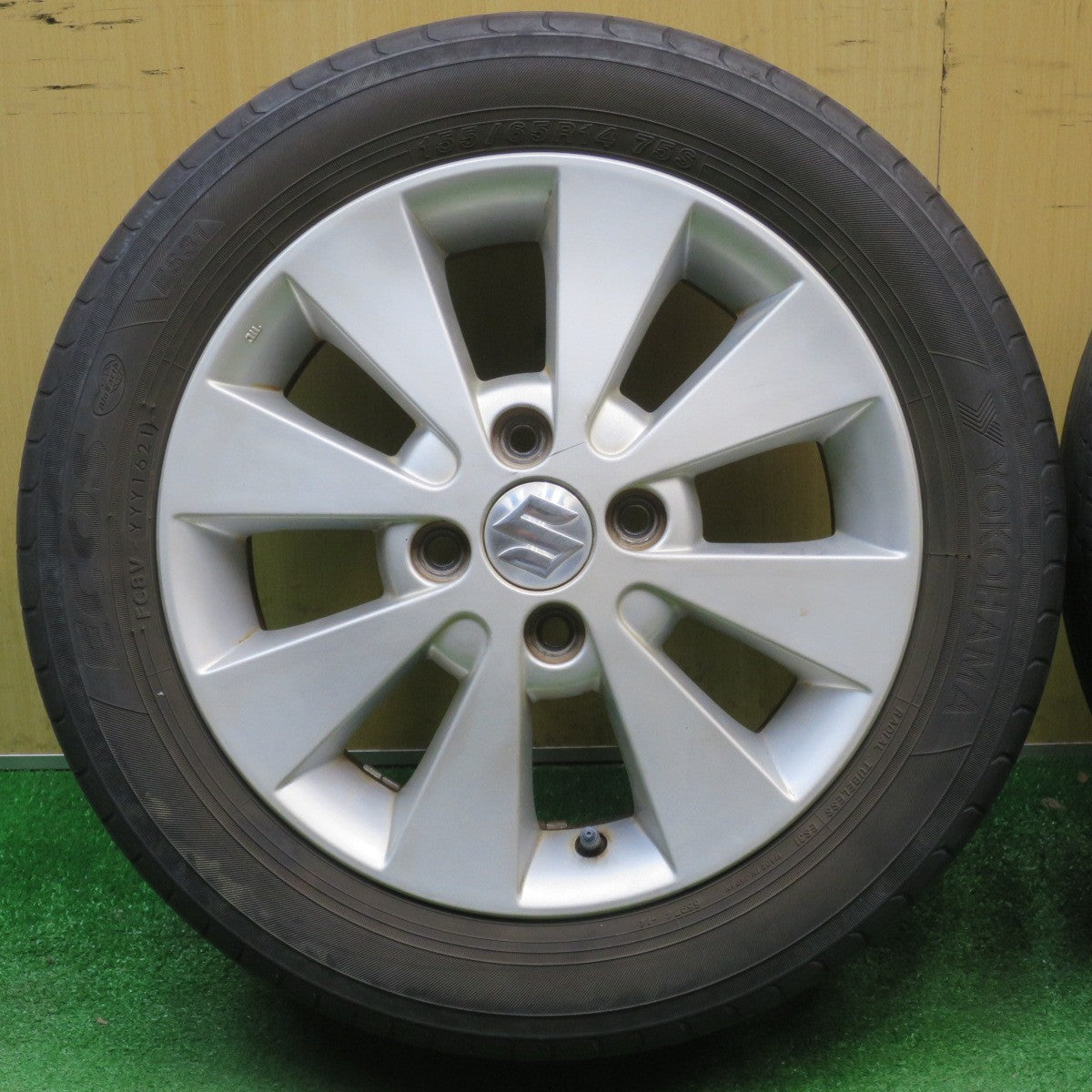 4本価格★スズキ MH23S ワゴンR 純正 155/65R14 ヨコハマ エコス ES31 14インチ PCD100/4H★6022508NJノ
