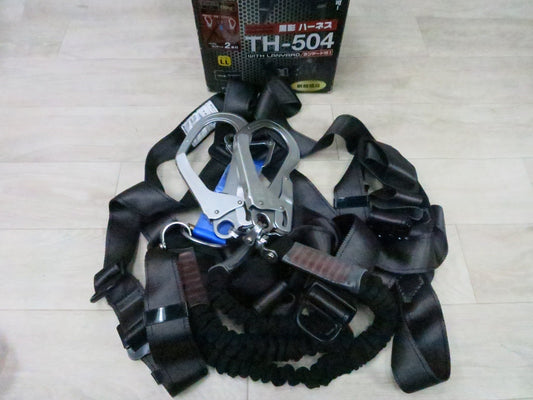 [送料無料] 未使用◆藤井電工 TSUYORON ツヨロン 黒影 ハーネス TH-504-2NV93SV-OT-DG-LL130K-2R23-BX LLサイズ 〜130kg 安全帯 フルハーネス◆