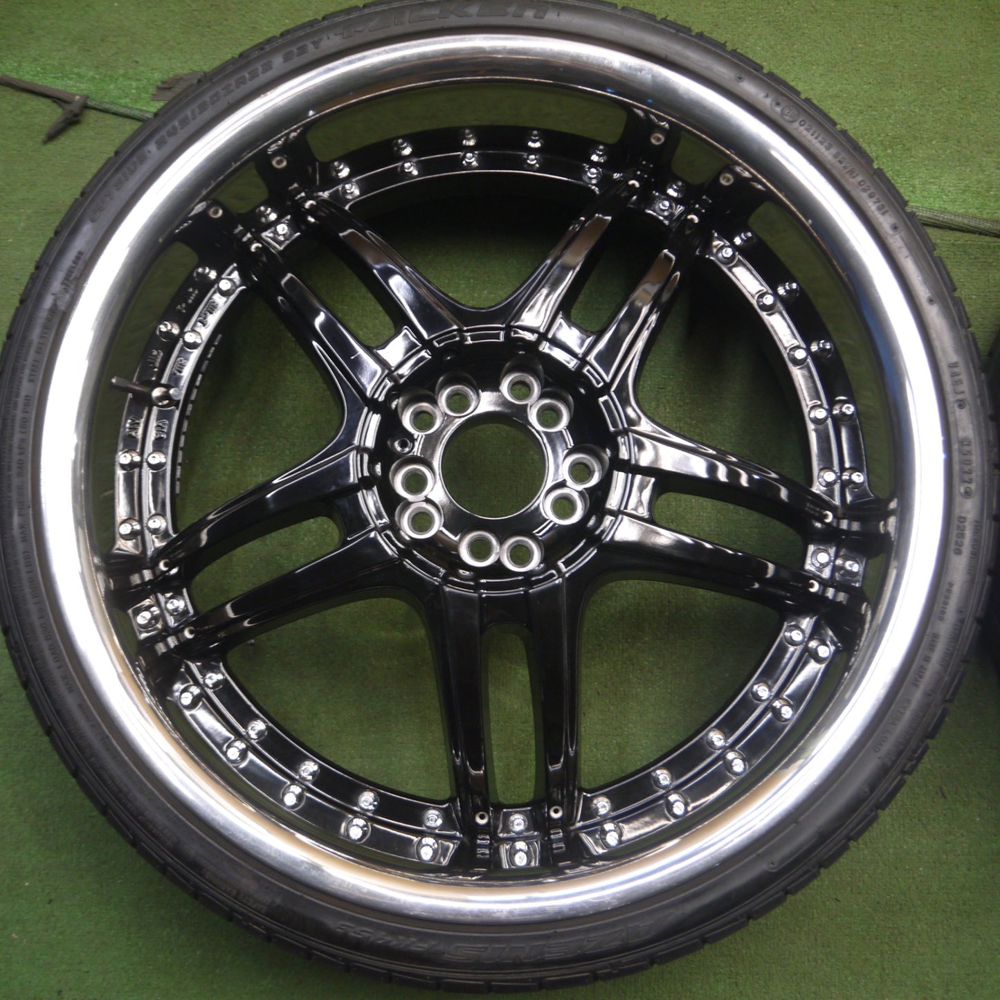*送料無料* バリ溝！22年！ほぼ10分★ドンコルレオーネ DW398 245/30R22 ATR SPORT ファルケン アゼニス FK453 DON CORLEONE PCD114.3 127/5H★4030504Hノ
