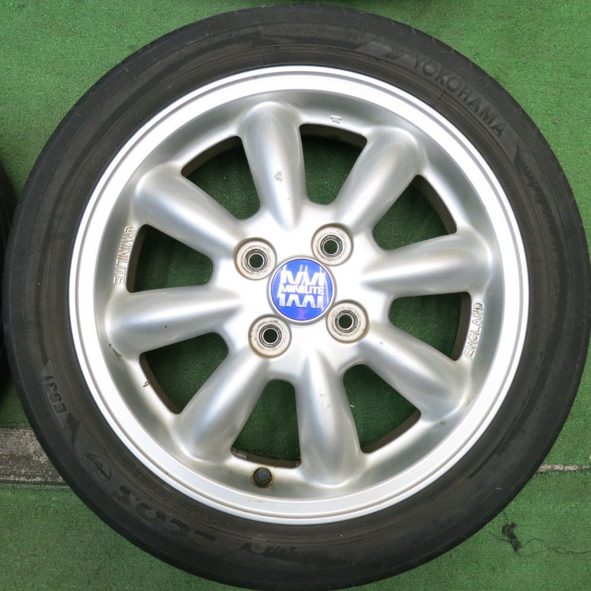 バリ溝！22年！9.5分★ダイハツ ミラジーノ 純正 MINILITE 165/55R15 プラクティバ ヨコハマ エコス ES31 ミニライト 15インチ PCD100/4H★5061305HAノ
