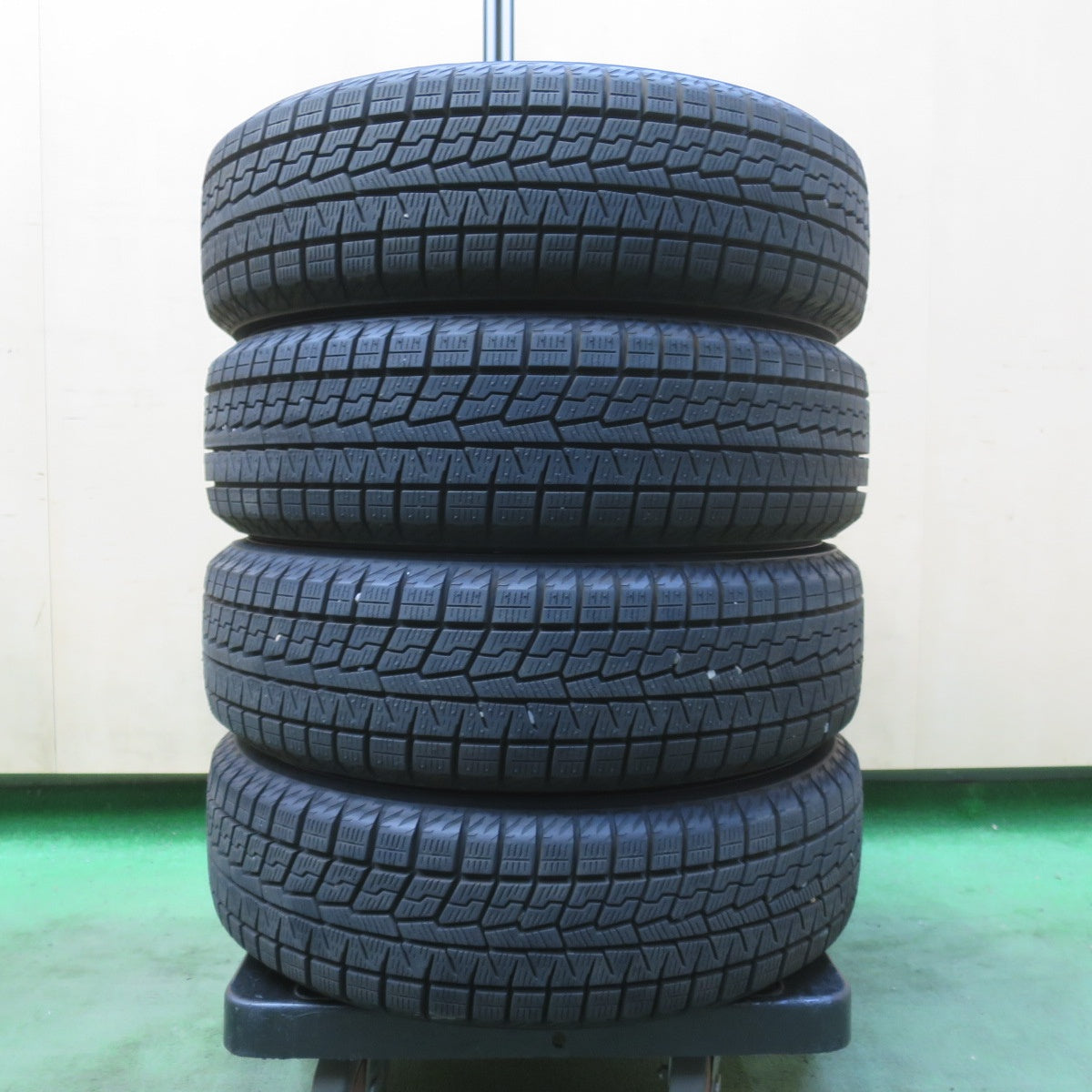 バリ溝！ほぼ10分★スタッドレス 155/65R14 ヨコハマ アイスガード iG70 EuroSpeed MANARAY SPORT ユーロスピード 14インチ PCD100/4H★6060603イス