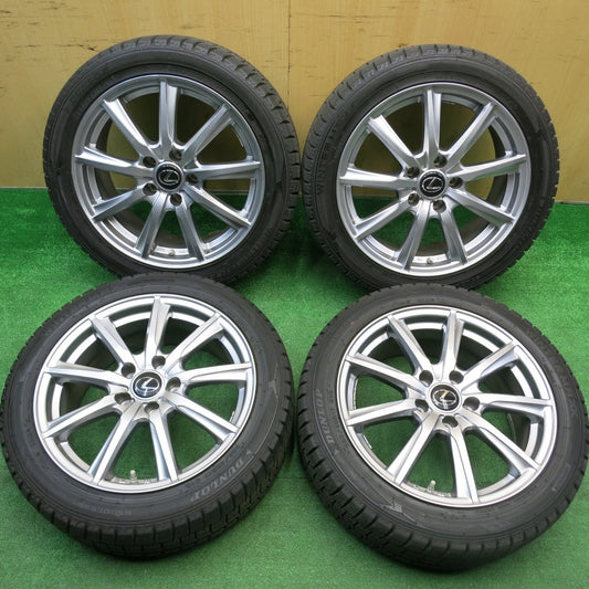 センサー付！バリ溝！キレイ！8.5分★レクサス IS 等 225/45R17 スタッドレス ダンロップ ウインターマックス WM02 社外 アルミ 17インチ PCD114.3/5H★5110812HAス