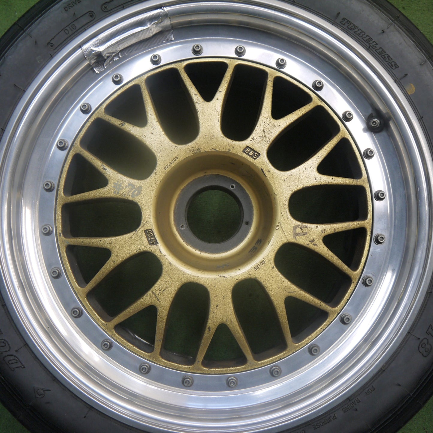 4本価格★ポルシェ 996 等 BBS RD 90125 4700 センター ロック 280/655R18 330/680R18 ダンロップ PCJ 18インチ レース 競技 等★5090303Hノ