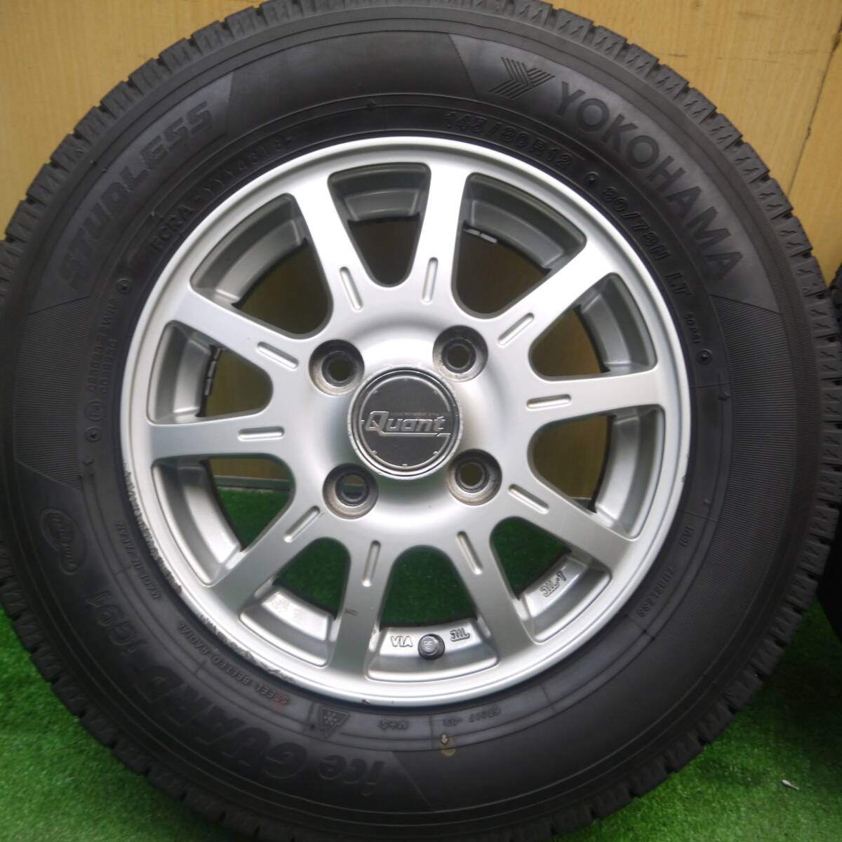 4本価格★スタッドレス 145/80R12 80/78N ヨコハマ アイスガード iG91 Quant 12インチ PCD100/4H★5021701Hス