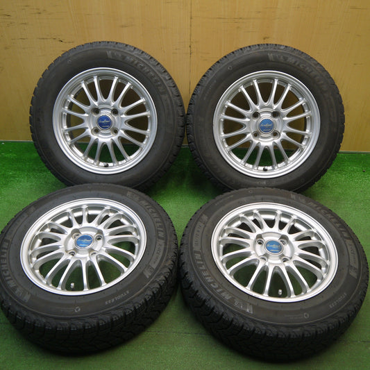 バリ溝！24年！ほぼ10分★スタッドレス 165/70R14 ミシュラン X-ICE SNOW EuroSpeed MANARAY SPORT ユーロスピード 14インチ PCD100/4H★6012701Hス