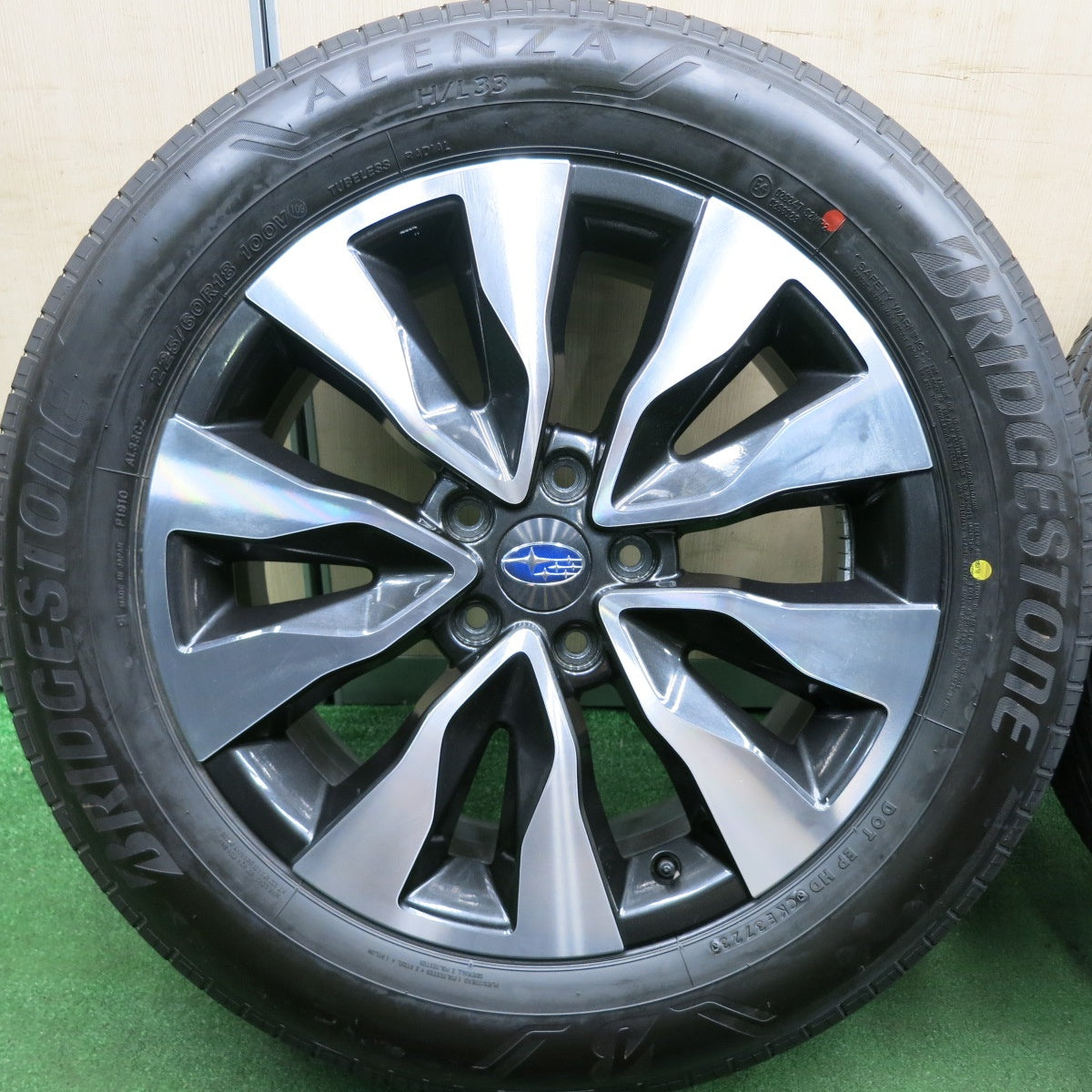 *送料無料* 新車外し！23年★スバル レガシィ アウトバック 純正 225/60R18 ブリヂストン アレンザ H/L33 18インチ PCD114.3/5H★4052603HAノ