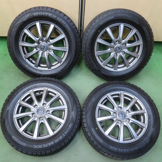 バリ溝！24年！9.5分◎スタッドレス 195/65R15 ダンロップ ウインターマックス WM02 Claire クレール 15インチ PCD114.3/5H◎6092913イス