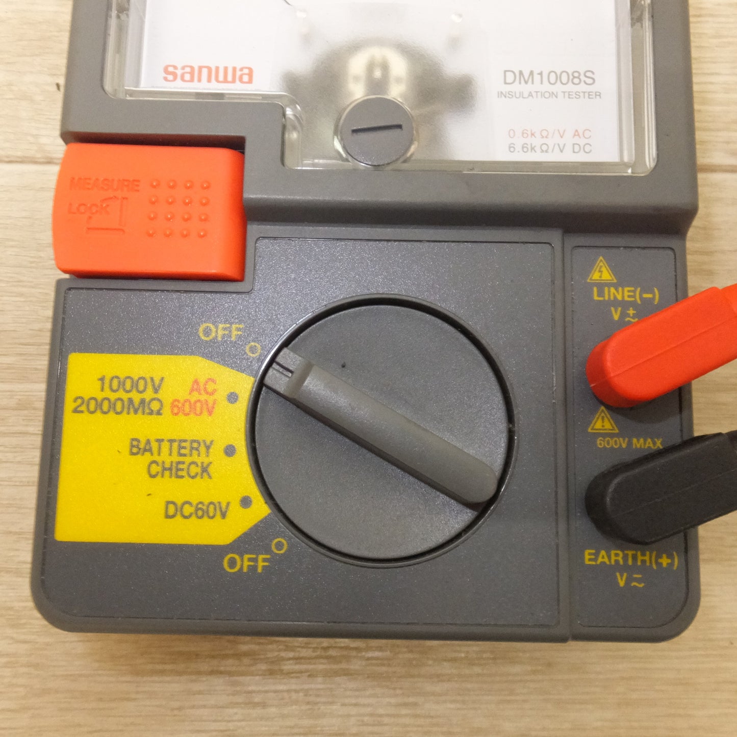 [送料無料] 美品★三和電気計器 SANWA 絶縁抵抗計 DM1008S　INSULATION RESISTANCE TESTER(2)★