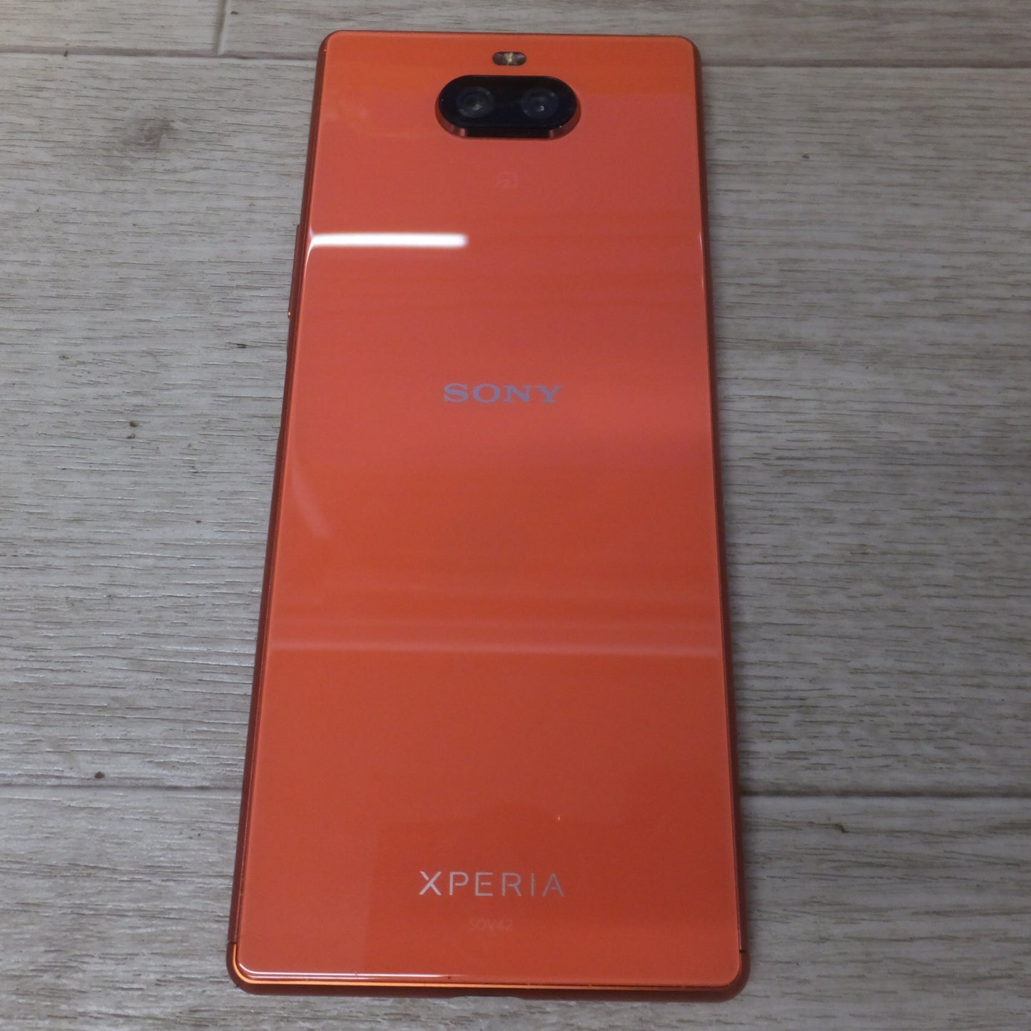 [送料無料] 美品★ソニー SONY エクスペリア エイト Xperia8 SOV42 オレンジ 64GB　キャリア au 判定〇 SIMフリー★