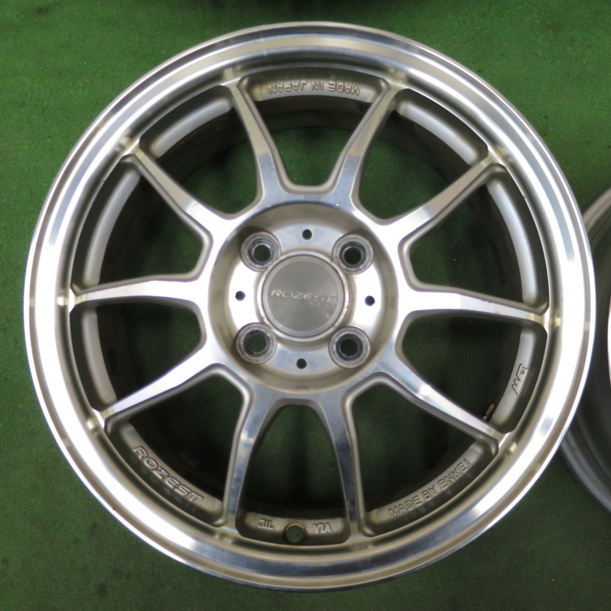 4本価格★ROZEST ECO ENKEI ローゼスト エコ エンケイ 15インチ ホイール 15×5.5J PCD100/4H★6050803NGホ