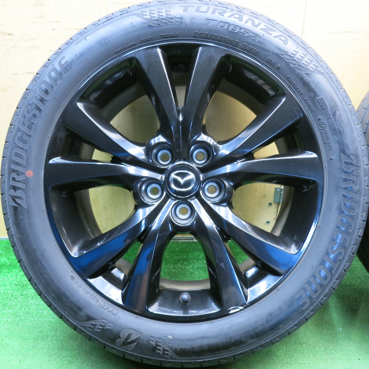 バリ溝！24年！9分◎マツダ CX-30 純正 215/55R18 ブリヂストン トランザ T005A 18インチ CX30 PCD114.3/5H◎6070508HAノ