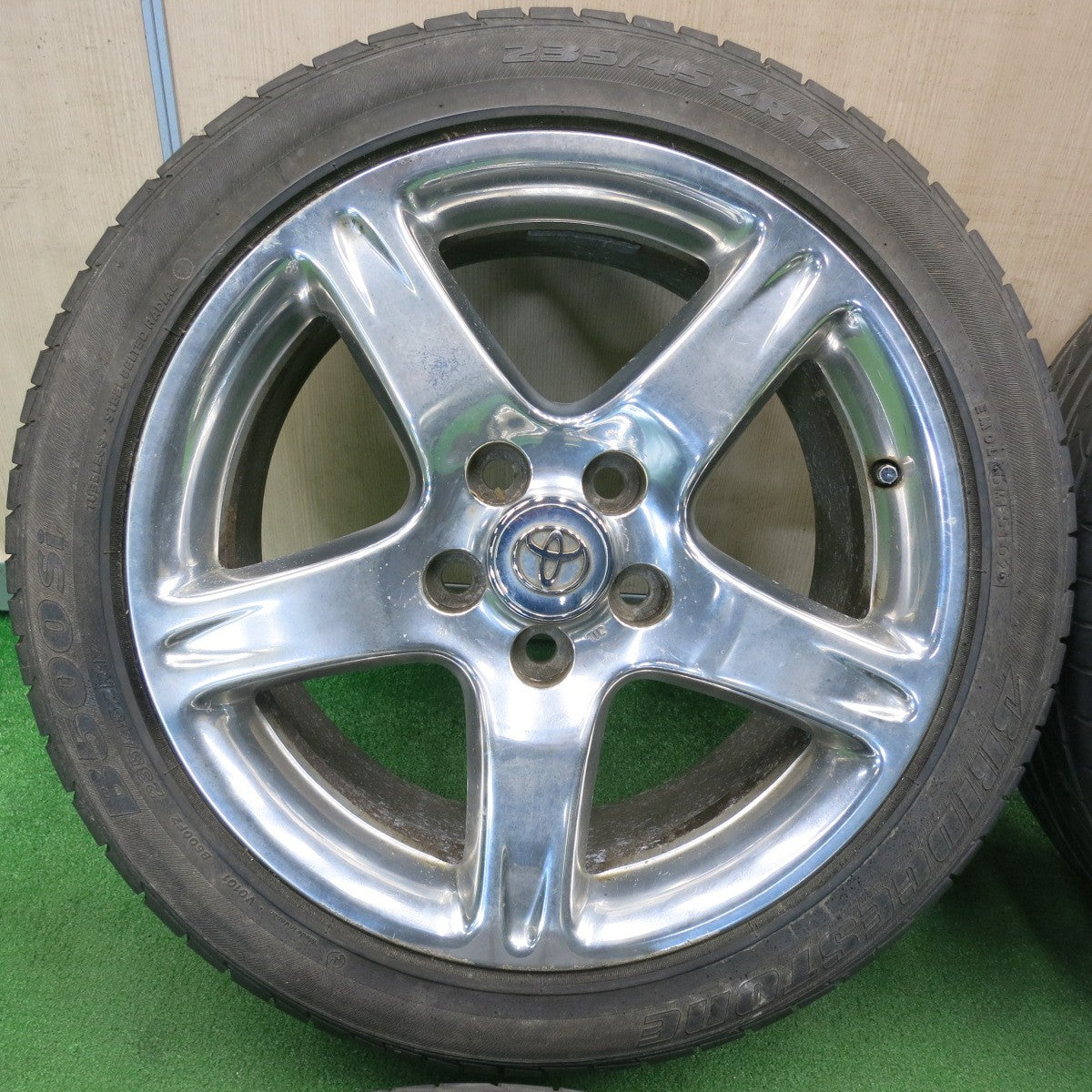 [送料無料] 4本価格★トヨタ 16系 アリスト 純正 235/45R17 ブリヂストン B500Si ブリヂストン ポテンザ RE030 17インチ PCD114.3/5H★5021305TNノ