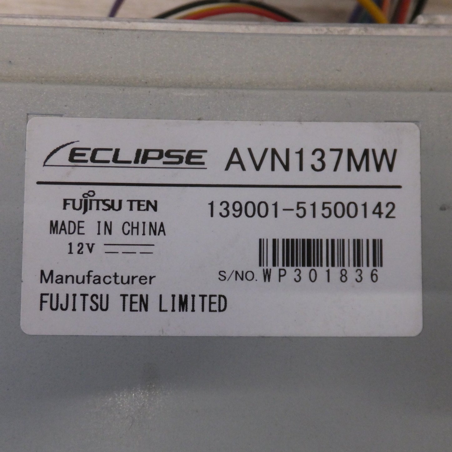 [送料無料] ★富士通テン イクリプス ECLIPSE メモリーナビゲーション AVN137MW(4★