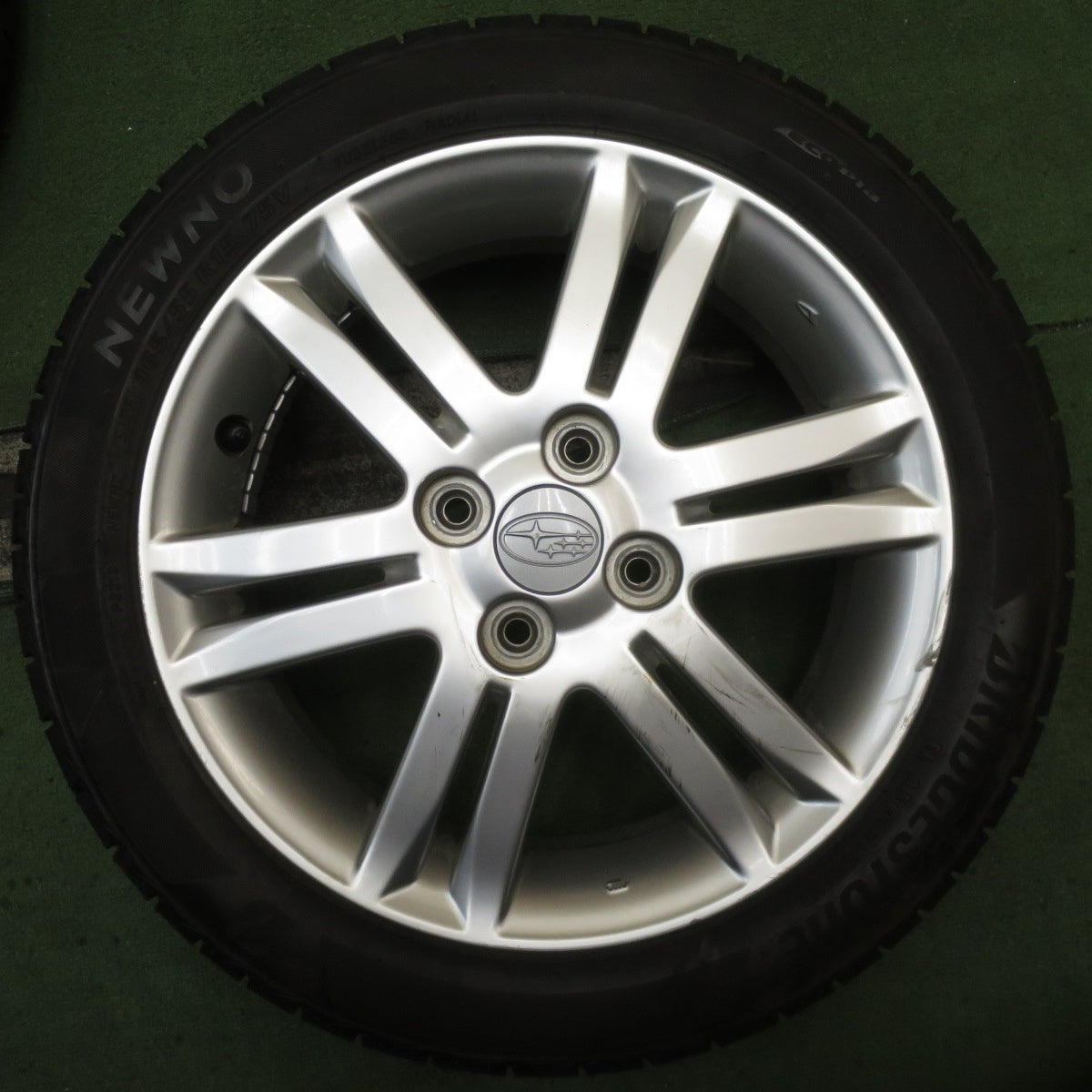 バリ溝！25年！8.5分◎スバル ステラ カスタム 純正 165/55R15 ブリヂストン NEWNO ニューノ 15インチ PCD100/4H◎6082806NJノ