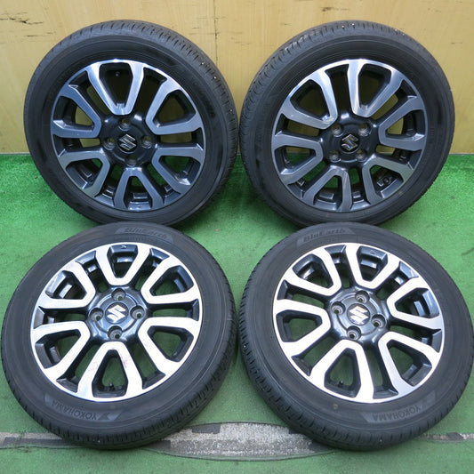 バリ溝！22年！8.5分★スズキ ハスラー 純正 165/60R15 ヨコハマ ブルーアース AE01 15インチ PCD100/4H★5083101HAノ
