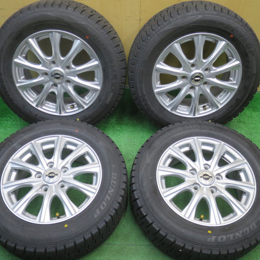 バリ溝！24年！キレイ！ほぼ10分★スタッドレス 195/65R15 ダンロップ ウインターマックス WM02 AXEL アクセル 15インチ PCD114.3/5H★5111204NJス