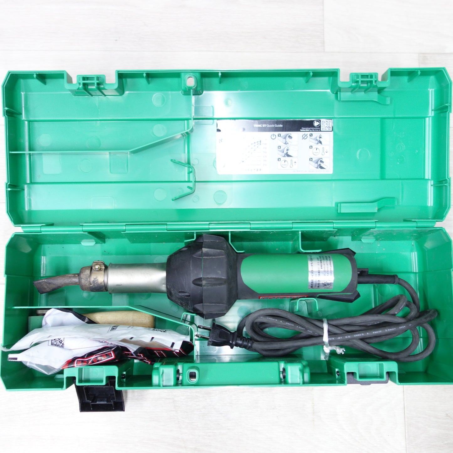[送料無料] 付属品付き◆LEISTER ライスター ヒート ガン ホット ガン 熱風 溶接機 トリアック ST 141.230 ケース付き 電動 工具 (2)◆