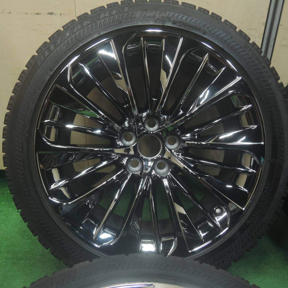 センサー付 バリ溝 21年 9.5分★レクサス LS 純正 OP 245/45R20 スタッドレス ブリヂストン RFT PCD120/5H★4071601SYス