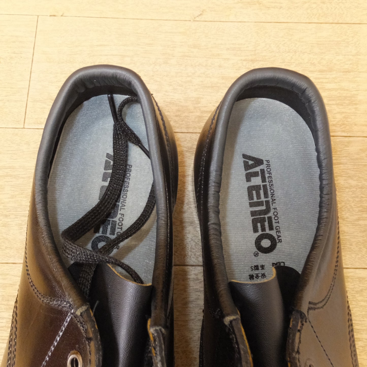[送料無料] 未使用★青木産業 ATENEO 短靴501 革製S 黒 25 1/2EEE　PROFESSIONAL FOOT GEAR★