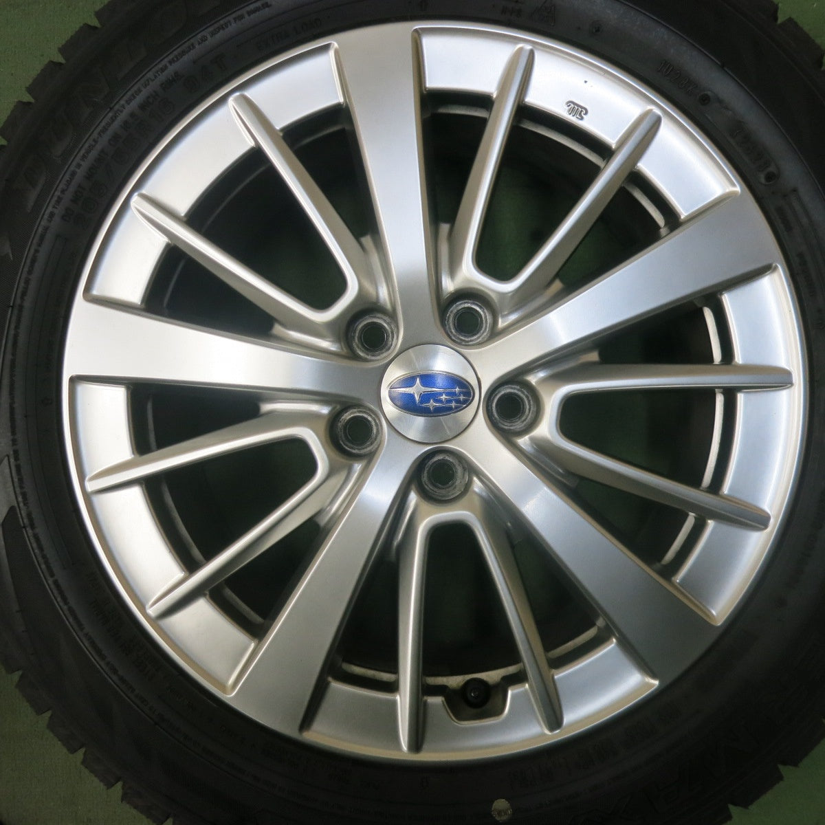 超バリ溝！23年！キレイ！ほぼ10分★スバル インプレッサ 純正 ENKEI 205/55R16 スタッドレス ダンロップ ウインターマックス WM02 エンケイ 16インチ PCD100/5H★5112103SKス