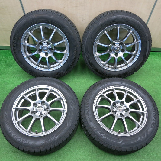 [送料無料] バリ溝！23年！キレイ！ほぼ10分★スタッドレス 205/60R16 ヨコハマ アイスガード iG60 SCHNEIDER ATECH シュナイダー 16インチ PCD114.3/5H★4112501TNス