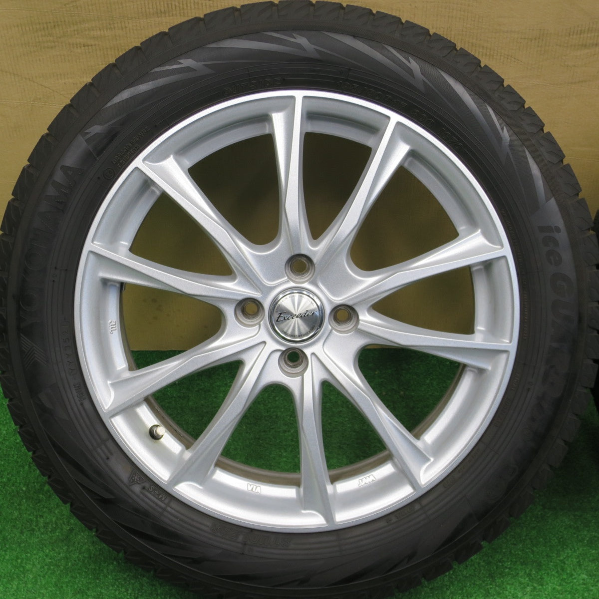 バリ溝！21年！9.5分★スタッドレス 195/60R17 ヨコハマ アイスガード iG70 Exceeder エクシーダー 17インチ PCD100/4H★5121307NKス