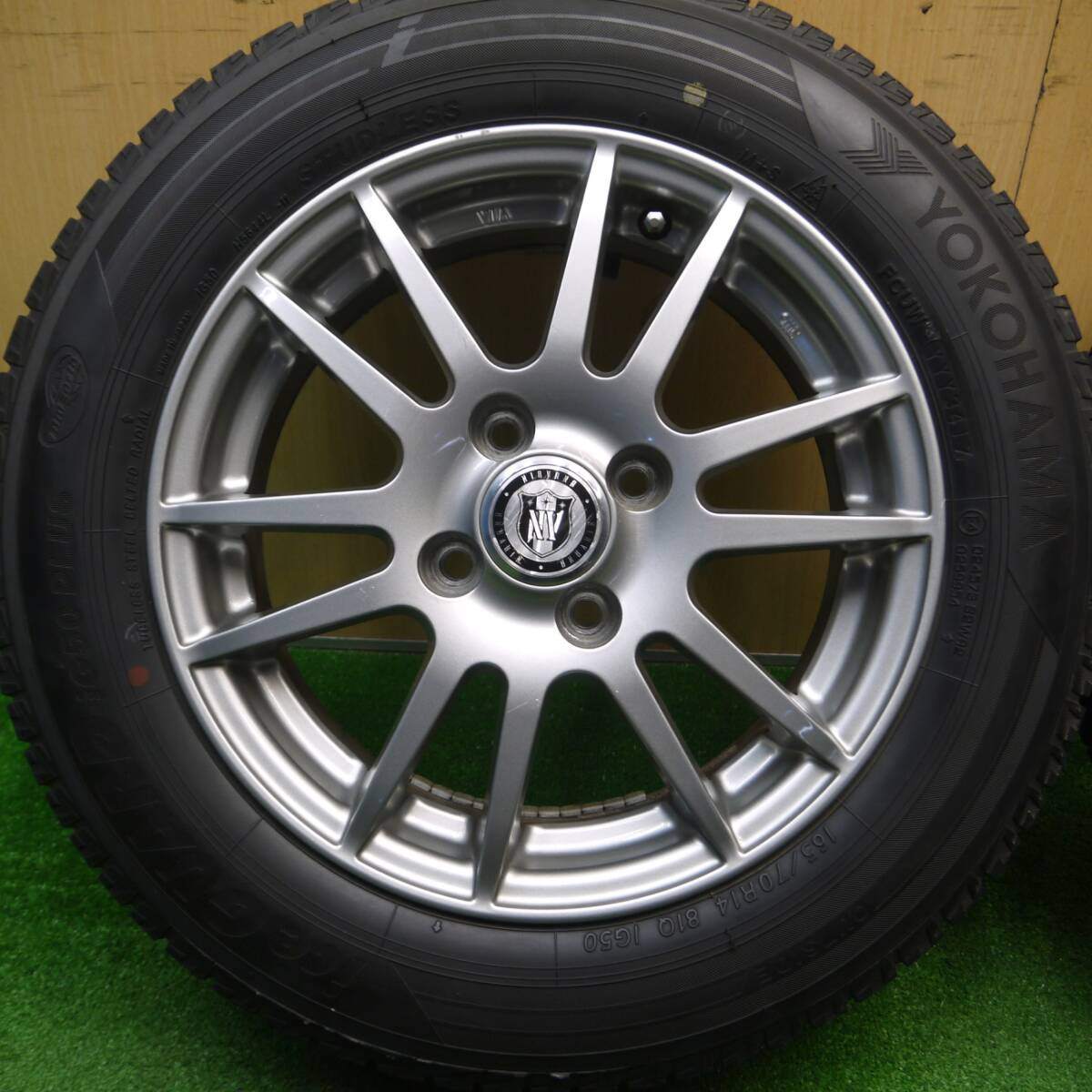 バリ溝！8.5分★スタッドレス 165/70R14 ヨコハマ アイスガード iG50 プラス NIRVANA NV ニルバーナ 14インチ PCD100/4H★4122406Hス