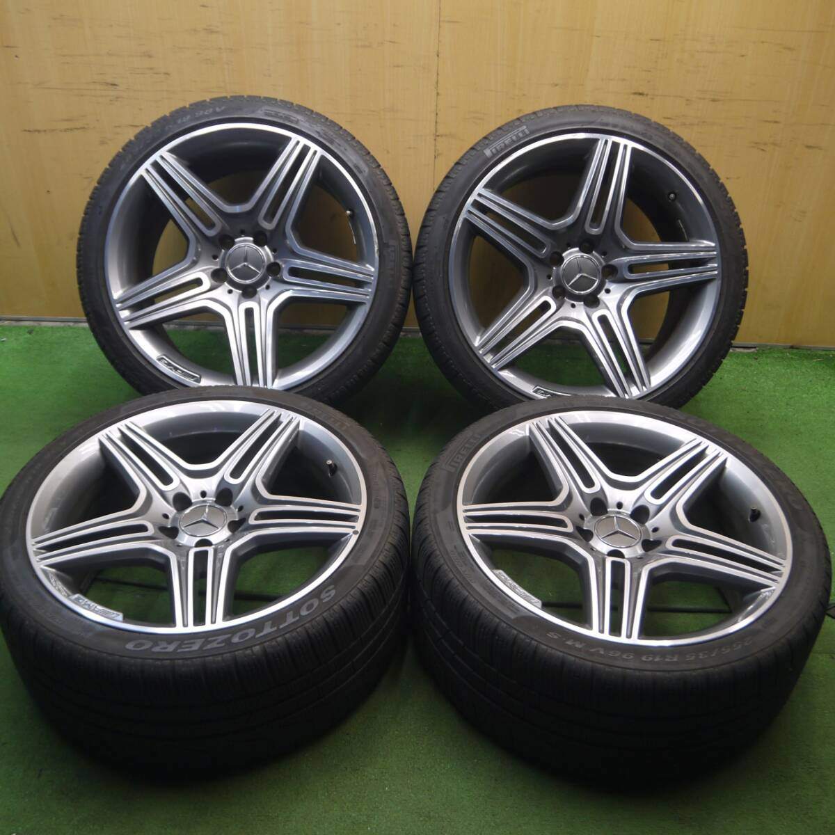 バリ溝！8.5分★ベンツ SL63 SL65 純正 AMG 255/35R19 285/30R19 スタッドレス ピレリ SOTTOZERO PCD112/5H★4060708Hス