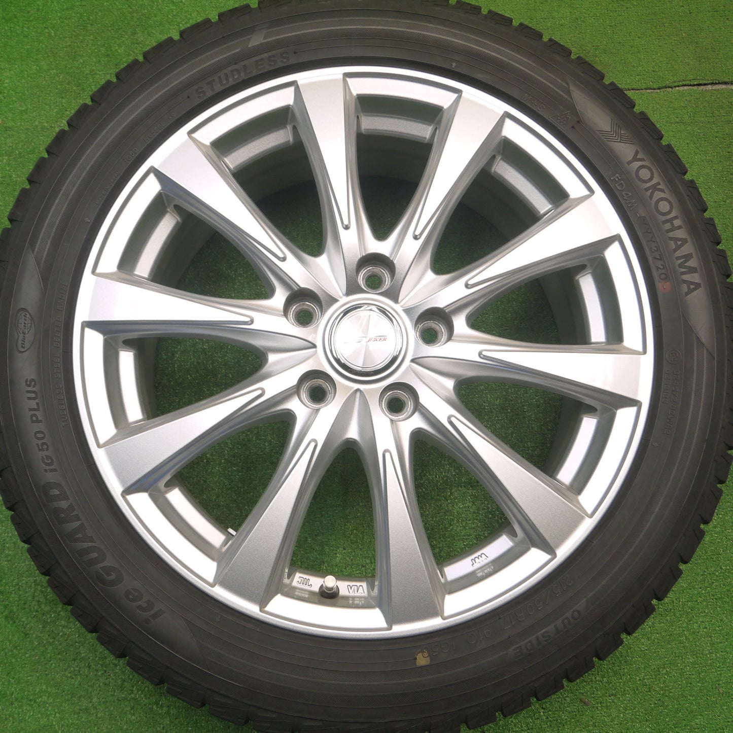 [送料無料] バリ溝！20年！キレイ！9.5分★スタッドレス 215/50R17 ヨコハマ アイスガード iG50 プラス JOKER ジョーカー 17インチ PCD114.3/5H★4103006Hス