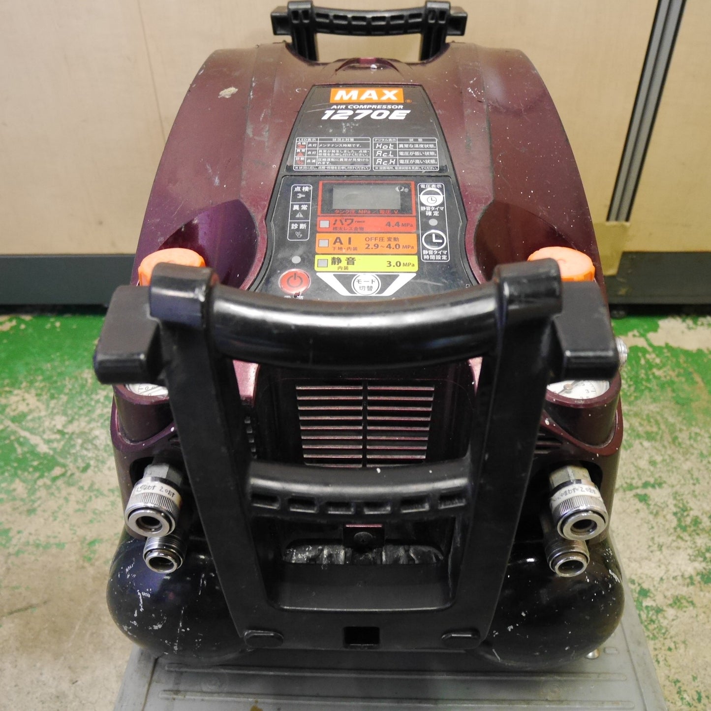 [送料無料] ☆MAX マックス スーパー エア コンプレッサー AK-HH1270E ガーネットレッド エアー ツール 工具 現状品☆