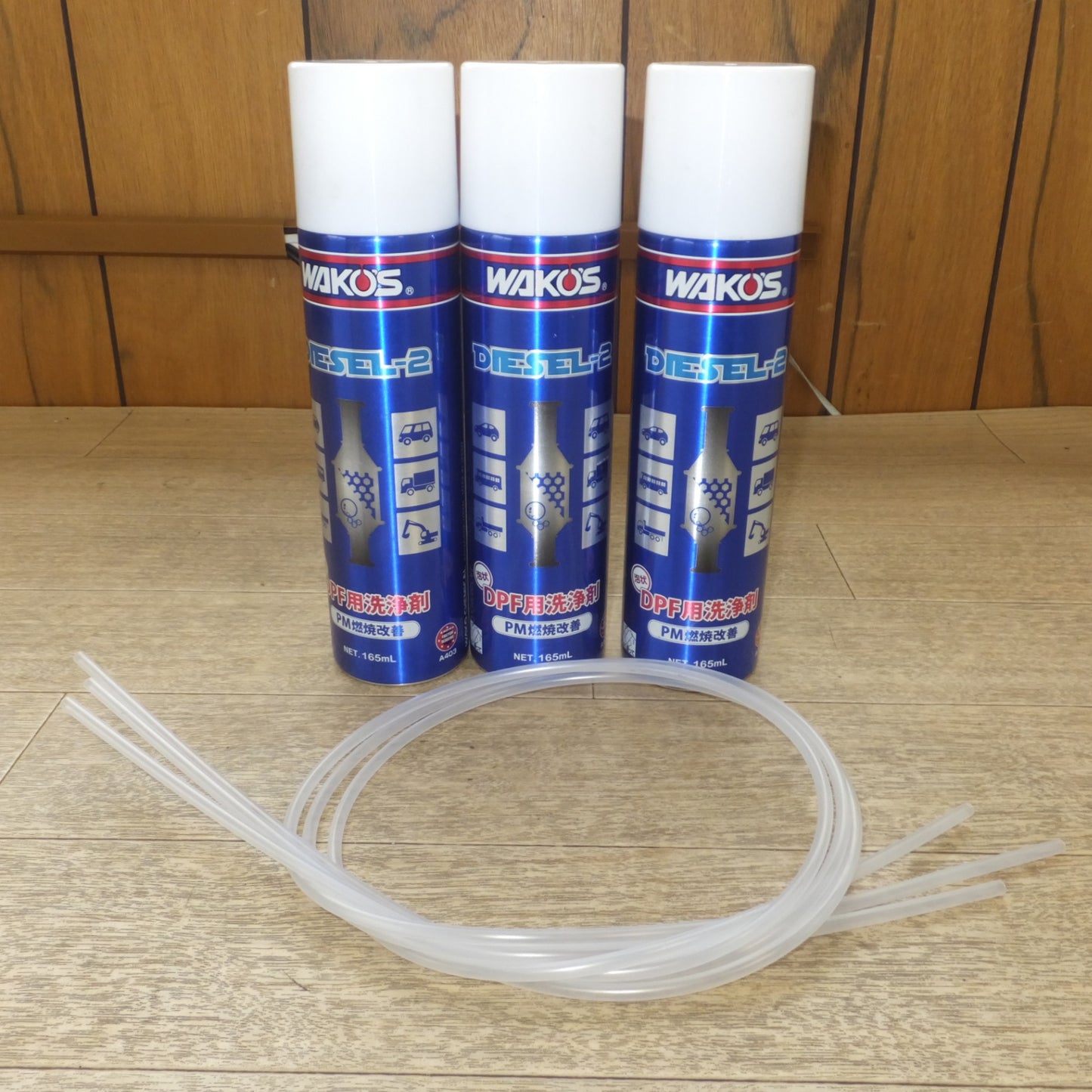 [送料無料] 未使用★和光ケミカル ワコーズ WAKO'S DIESEL-2 泡状 DPF用洗浄剤 PM燃焼改善 A403 165mL 3本 セット　ロングノズル 付★