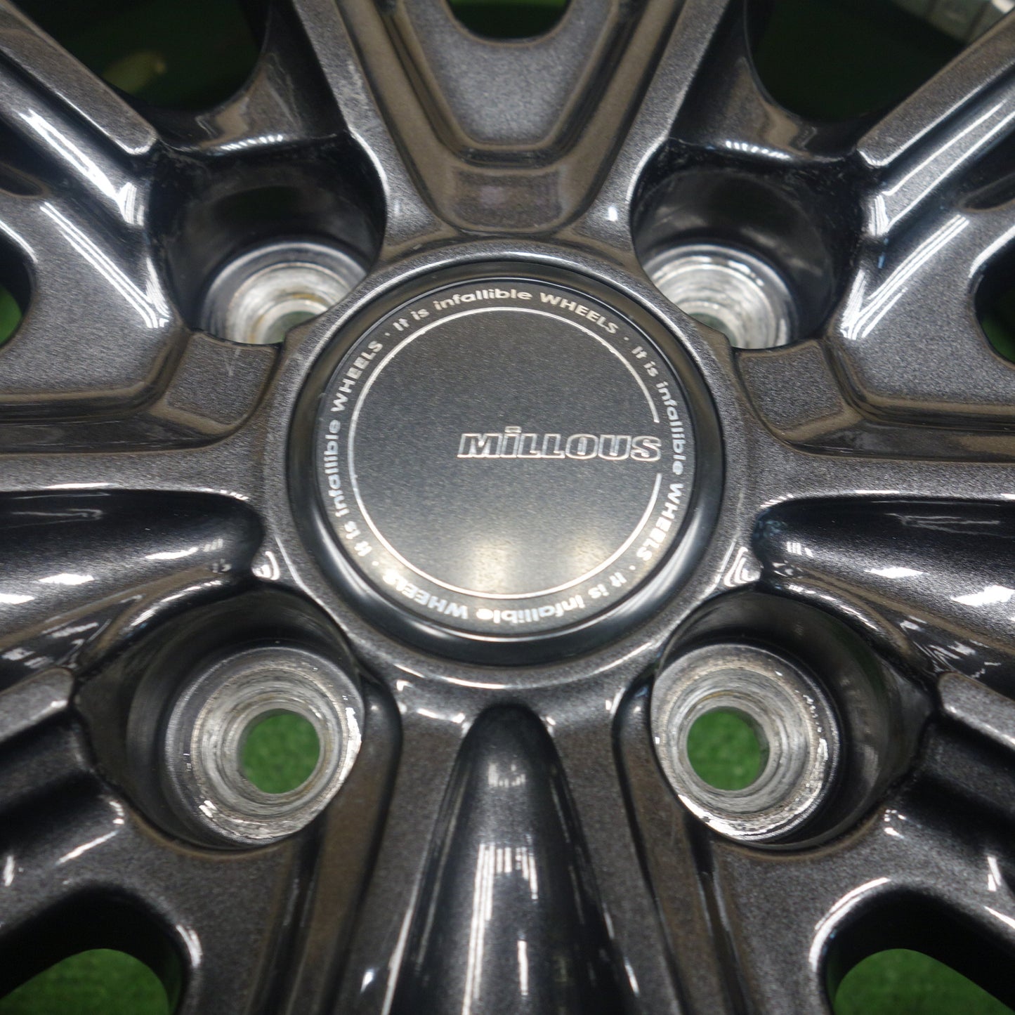 バリ溝！9分◎スタッドレス 185/60R15 グッドイヤー アイスナビ7 MiLLOUS DF ミルアス 15インチ PCD100/4H◎6062201KTス