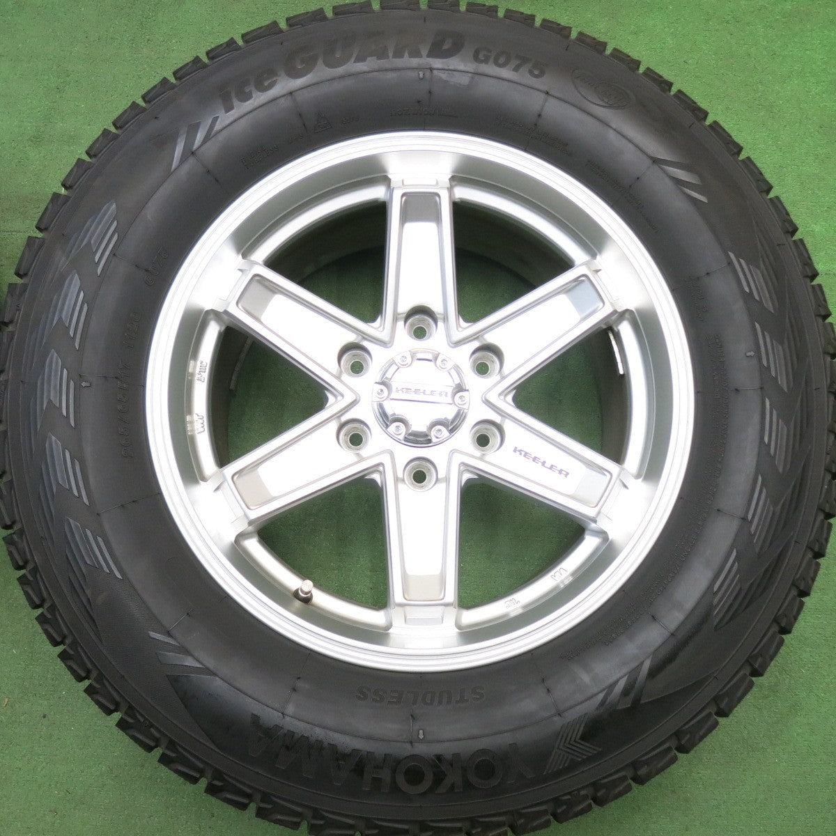バリ溝！22年！キレイ！9.5分★KEELER TACTICS 265/65R17 スタッドレス ヨコハマ アイスガード G075 キーラー タクティクス 17インチ PCD139.7/6H★6042310HAス