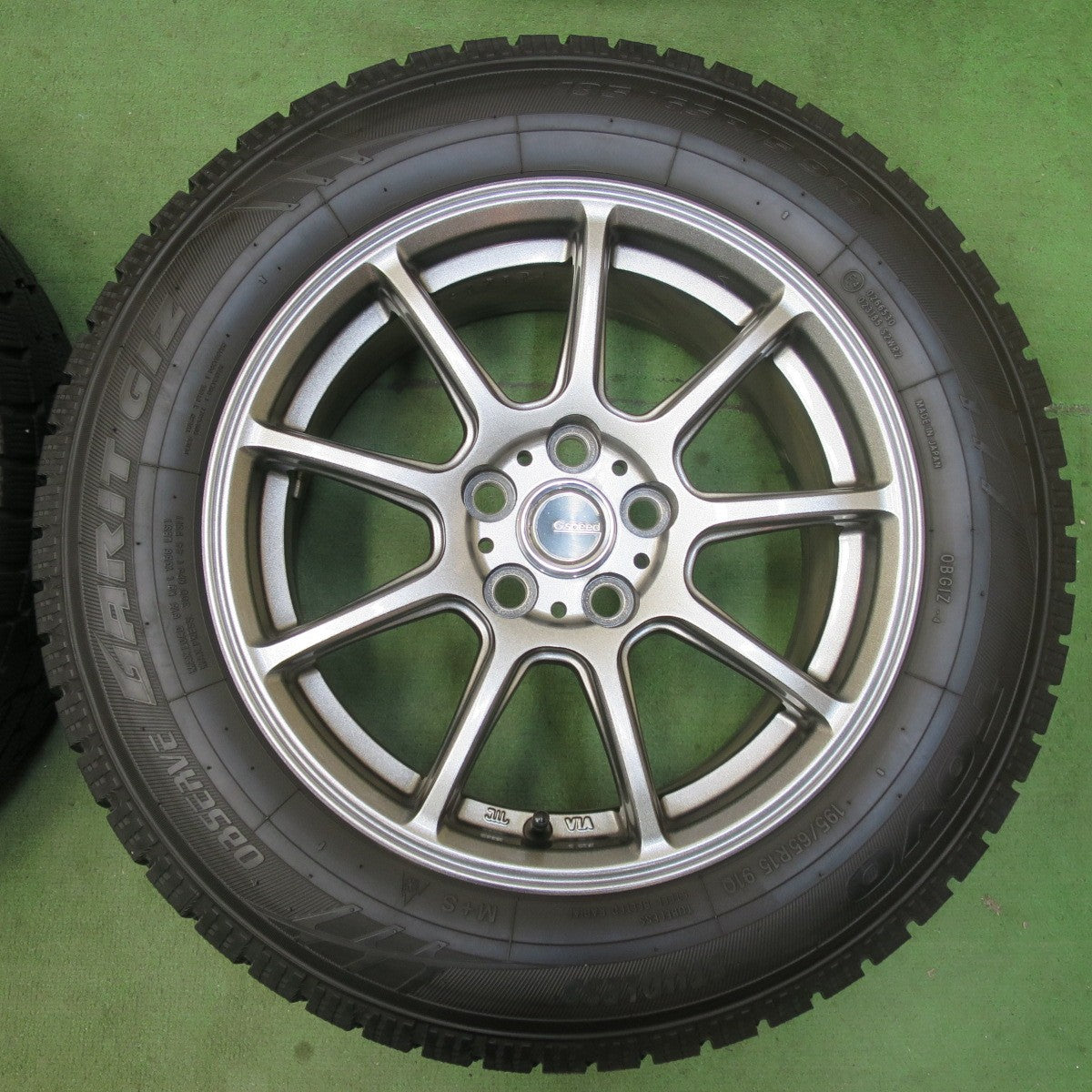 バリ溝！21年！キレイ！9分★プリウス 等 195/65R15 スタッドレス トーヨー オブザーブ ガリット GIZ G.speed Gスピード 15インチ PCD100/5H★5122213イス