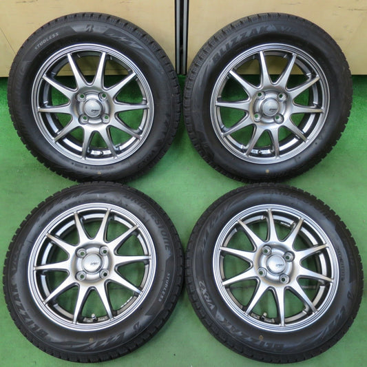 バリ溝！21年！キレイ！9.5分★スタッドレス 155/65R14 ブリヂストン ブリザック VRX2 SPORT ABELIA スポルト アベリア 14インチ PCD100/4H★5010605イス