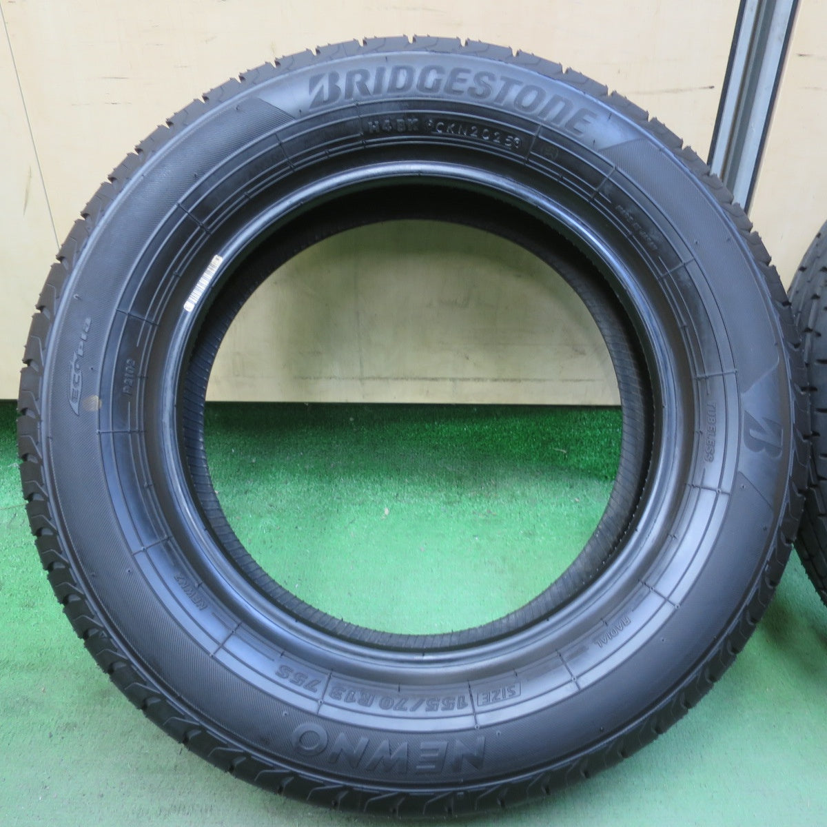 ほぼ未使用！25年★155/70R13 ブリヂストン NEWNO エコピア ニューノ タイヤ 13インチ バモス ミライース タウンボックス エブリイ ワゴン 等★6032705イノタ