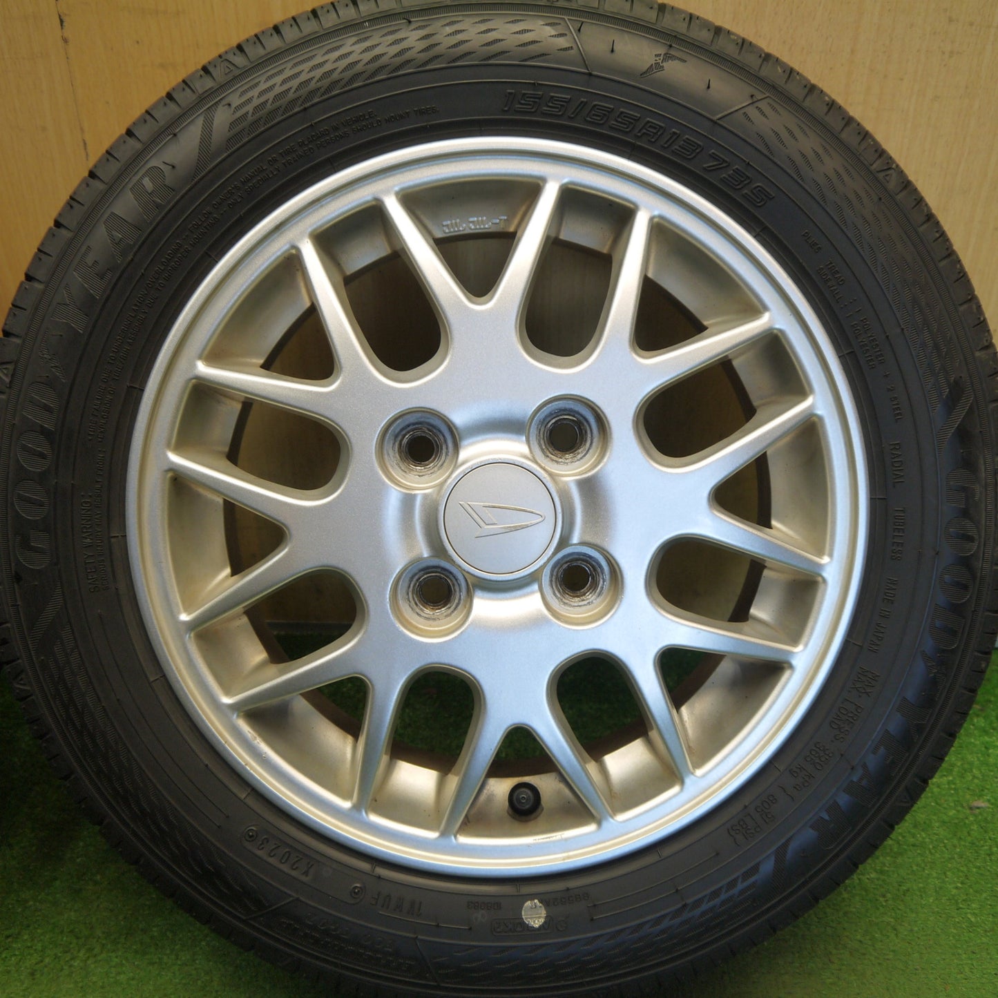 バリ溝！23年！ほぼ10分◎ダイハツ アトレー ネイキッド 等 純正 155/65R13 グッドイヤー EfficientGrip ECO EG02 13インチ PCD100/4H◎6072405Hノ