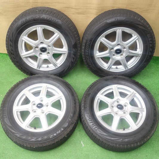 バリ溝！22年！キレイ！9.5分★スタッドレス 195/65R15 ブリヂストン ブリザック VRX2 TOPRUN トップラン 15インチ PCD114.3/5H★6012602KTス