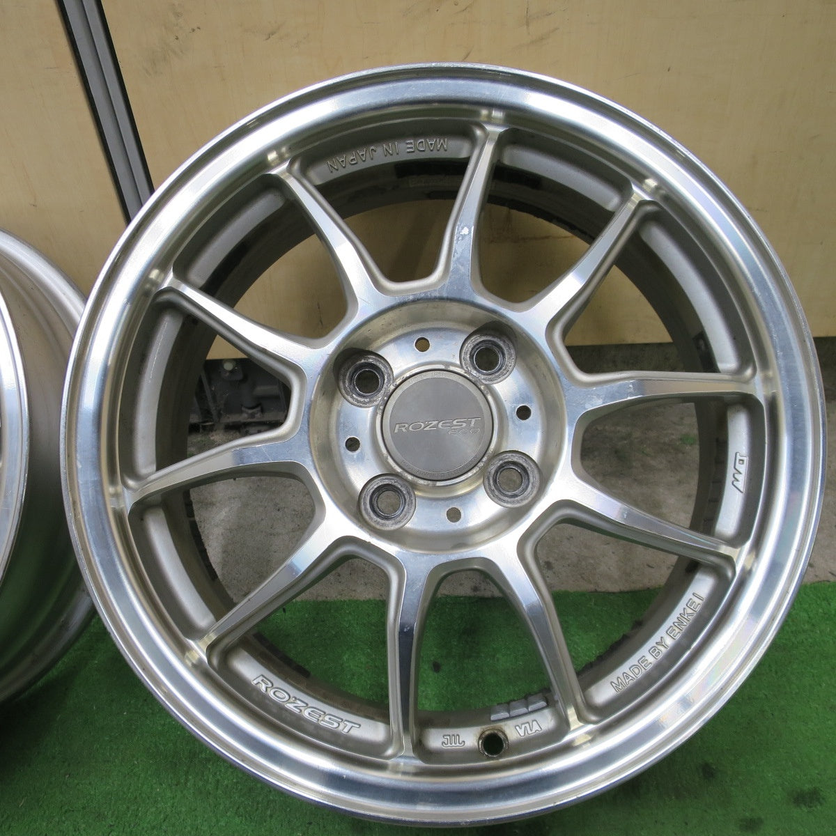 4本価格★ROZEST ECO ENKEI ローゼスト エコ エンケイ 15インチ ホイール 15×5.5J PCD100/4H★6050803NGホ