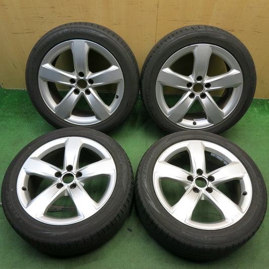 バリ溝！9.5分◎アウディ A6 純正 245/45R18 ダンロップ LE MANS V ルマン5 18インチ PCD112/5H◎6061305HAノ
