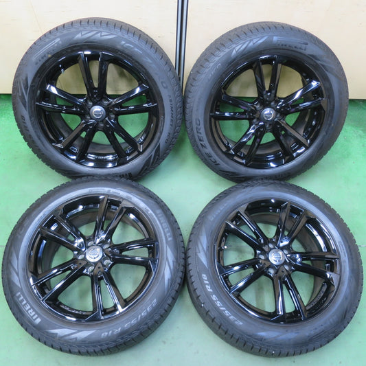 バリ溝！22年！キレイ！9分★ボルボ 等 EUROTECH GAYA SOLI 235/55R18 スタッドレス ピレリ アイスゼロ アシンメトリコ ユーロテック ガヤ ソリ 18インチ PCD108/5H★5092203イス