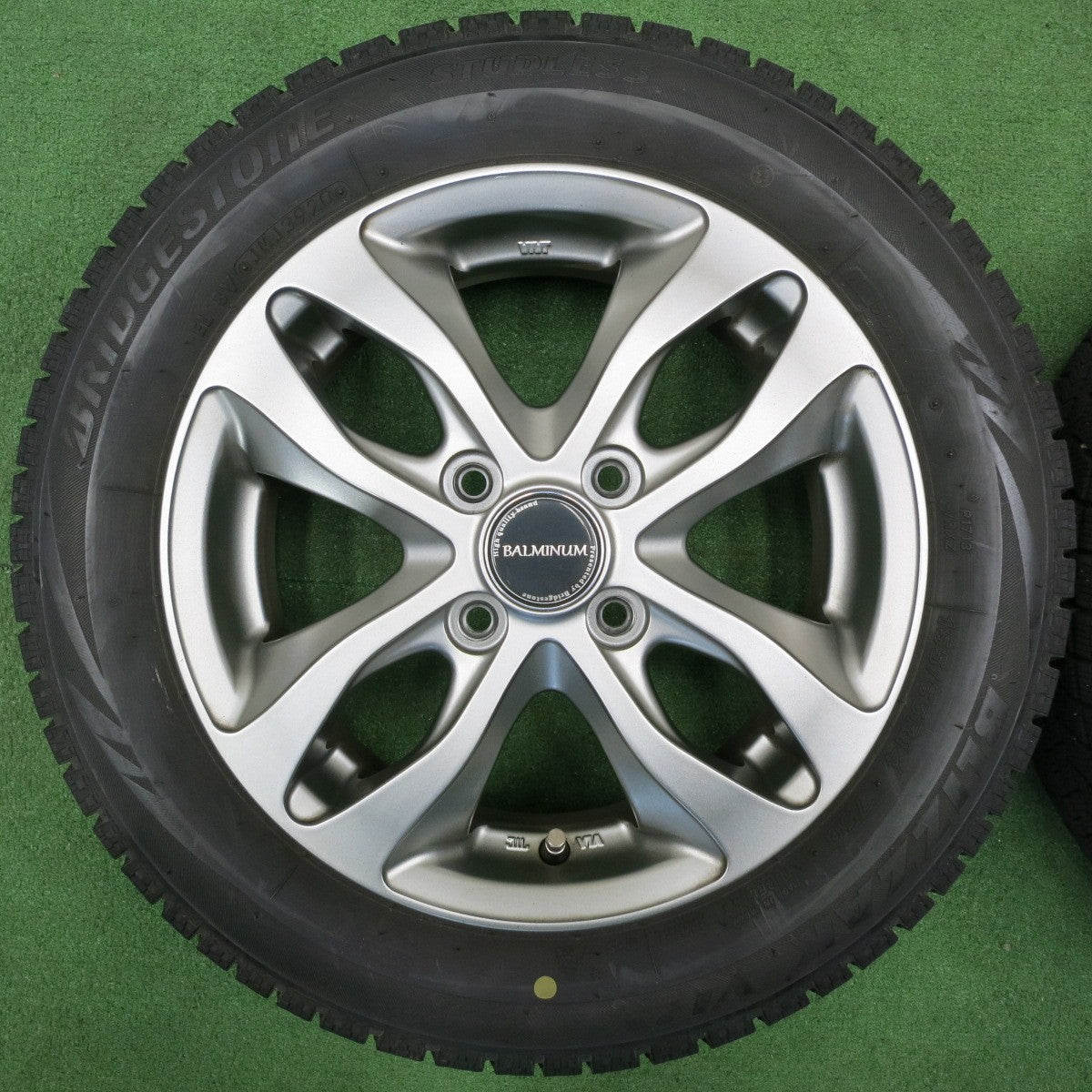 [送料無料] バリ溝！キレイ！8.5分★スタッドレス 155/65R14 ブリヂストン ブリザック VRX BALMINUM バルミナ 14インチ PCD100/4H★5010405NJス