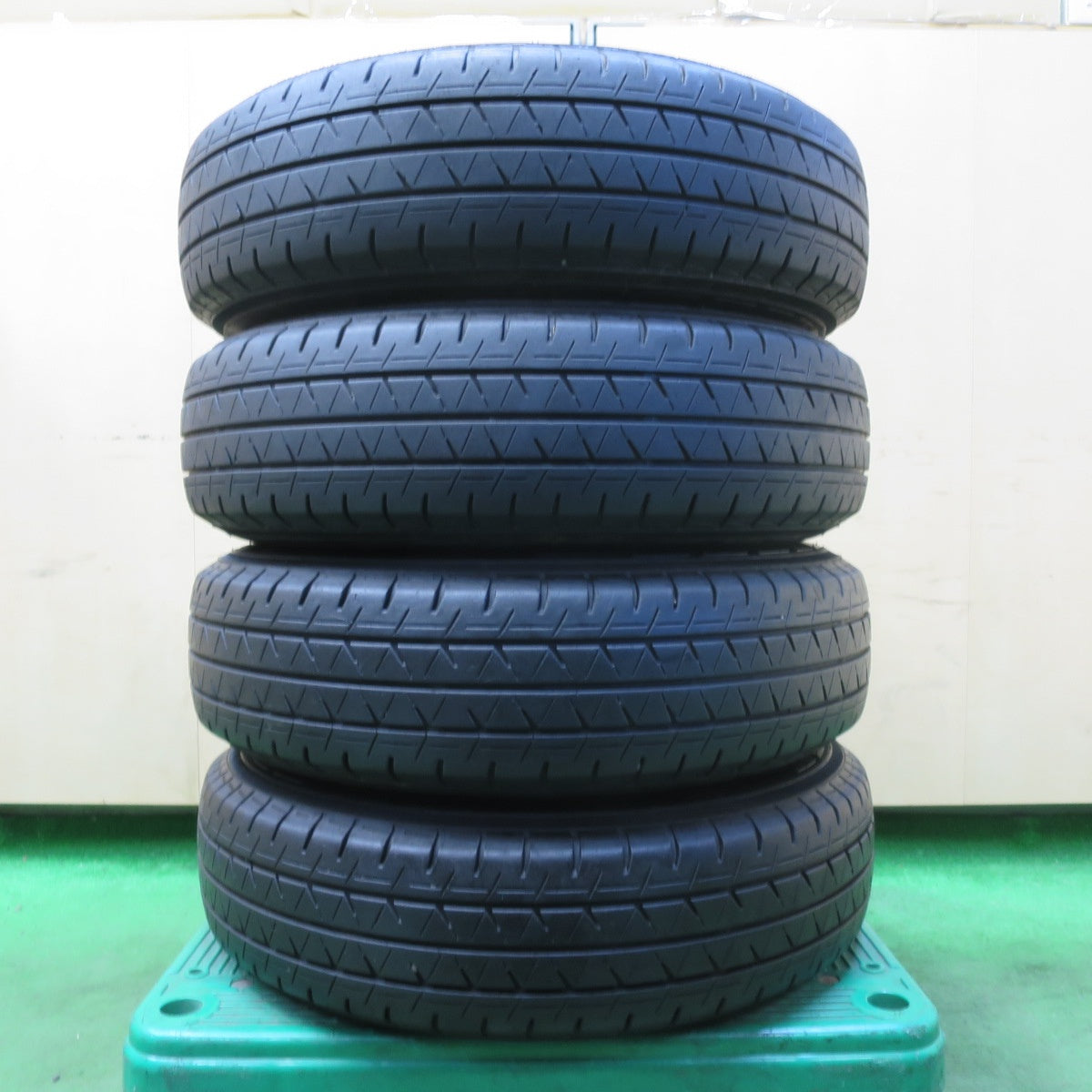 [送料無料] バリ溝！20年！9分★165/80R13 90/88N ヨコハマ BluEarth-Van RY55 スチール 13インチ PCD100/4H★4111103イノ