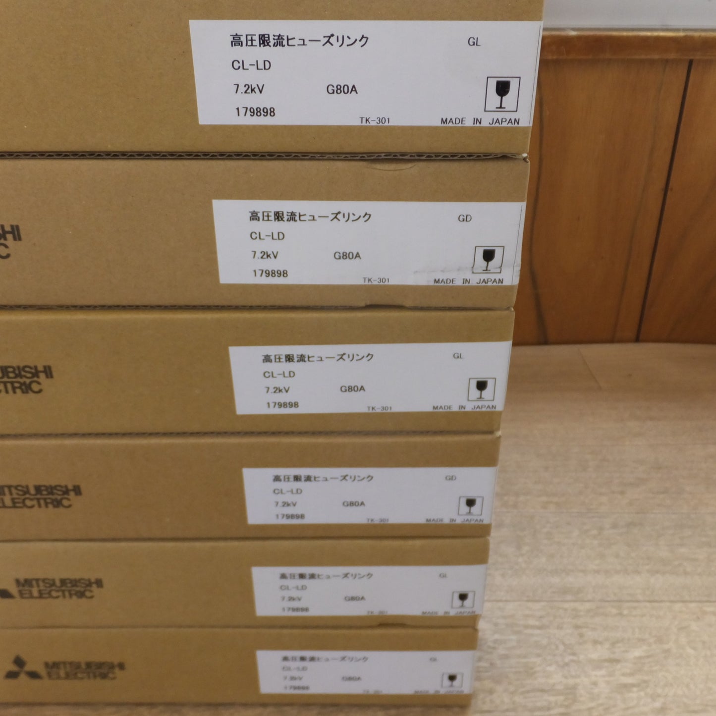 [送料無料] 未使用★三菱 MITSUBISHI 電力ヒューズ 限流ヒューズ CL-LD 7.2kV G80A TK-301 6本 セット★