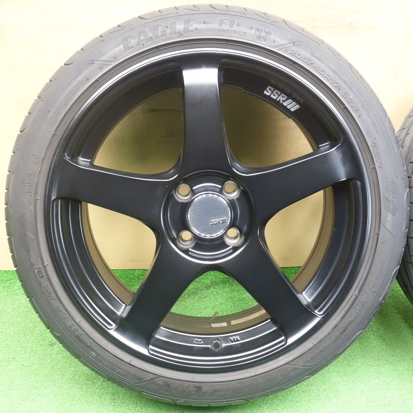 キレイ◎SSR GTV01 205/45R17 グッドイヤー イーグル F1 ASYMMETRIC3 17インチ PCD100/4H◎6061201KTノ