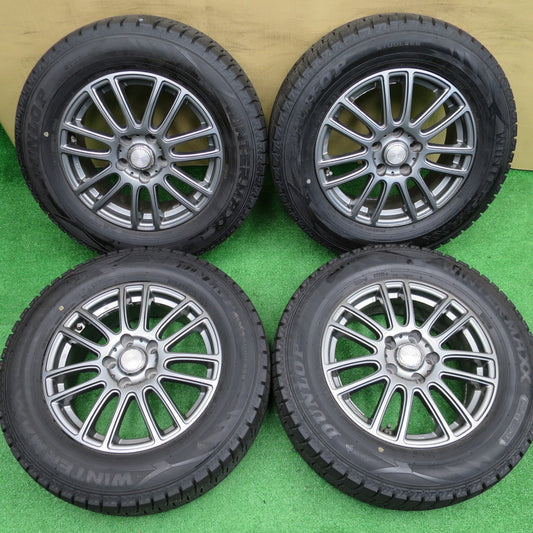 バリ溝！23年！9.5分★スタッドレス 215/65R16 ダンロップ ウインターマックス WM02 E spider 社外 アルミ 16インチ PCD114.3/5H★5122105NKス