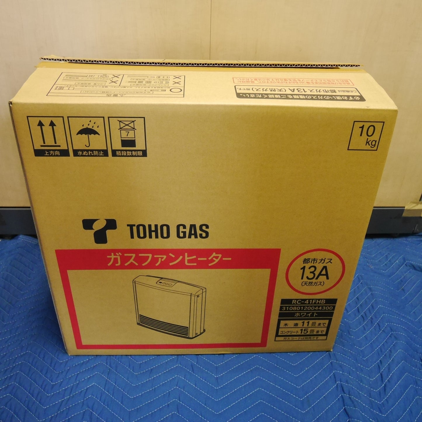 [送料無料] 未使用☆東邦ガス ガス ファンヒーター RC-41FHB 都市ガス用 13A 木造 11畳 コンクリート 15畳 ホワイト 白 TOHO GAS 暖房 器具☆