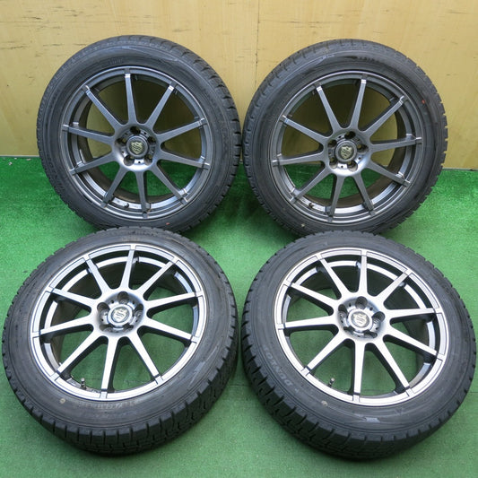 ほぼ未使用！キレイ★インプレッサ 等 205/50R17 スタッドレス ダンロップ ウインターマックス WM02 社外 アルミ 17インチ PCD100/5H★6021505HAス