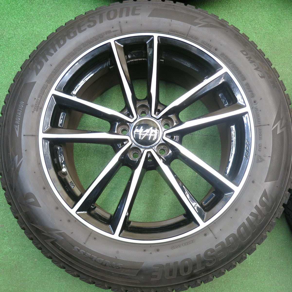 4本価格★ベンツ 等 MAK BREMEN FF SERIES 235/60R18 スタッドレス ブリヂストン ブリザック DM-V3 ブレーメン 18インチ PCD112/5H★6011111HAス